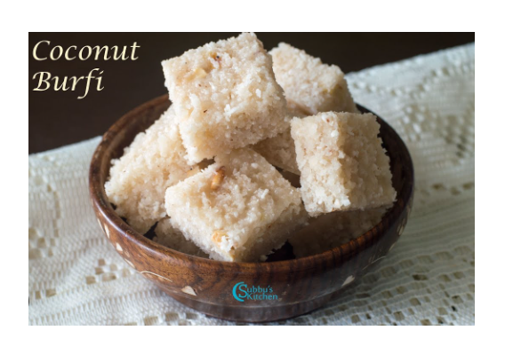 Cocunut Burfi (தேங்காய் பர்ஃபி)